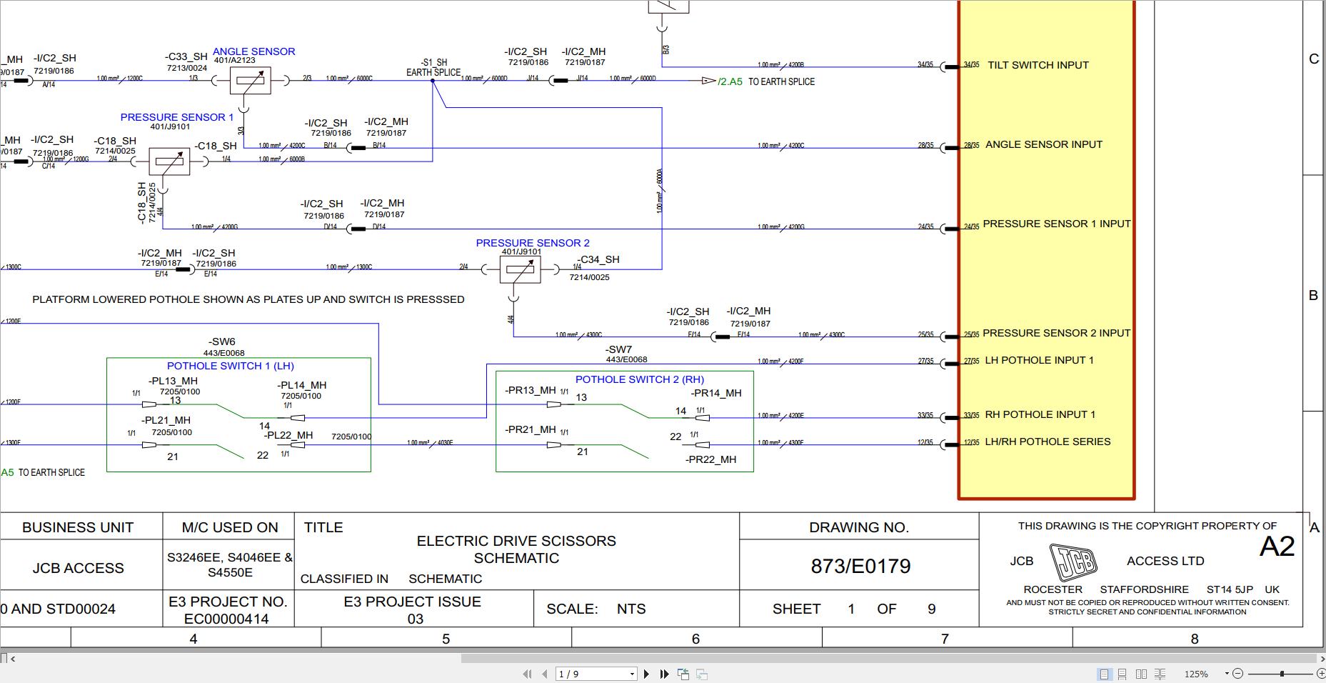 JCB Electric Scissor S3246E EDRV RAJ 2023 2025 Electrical and Hydraulic Diagram (1)