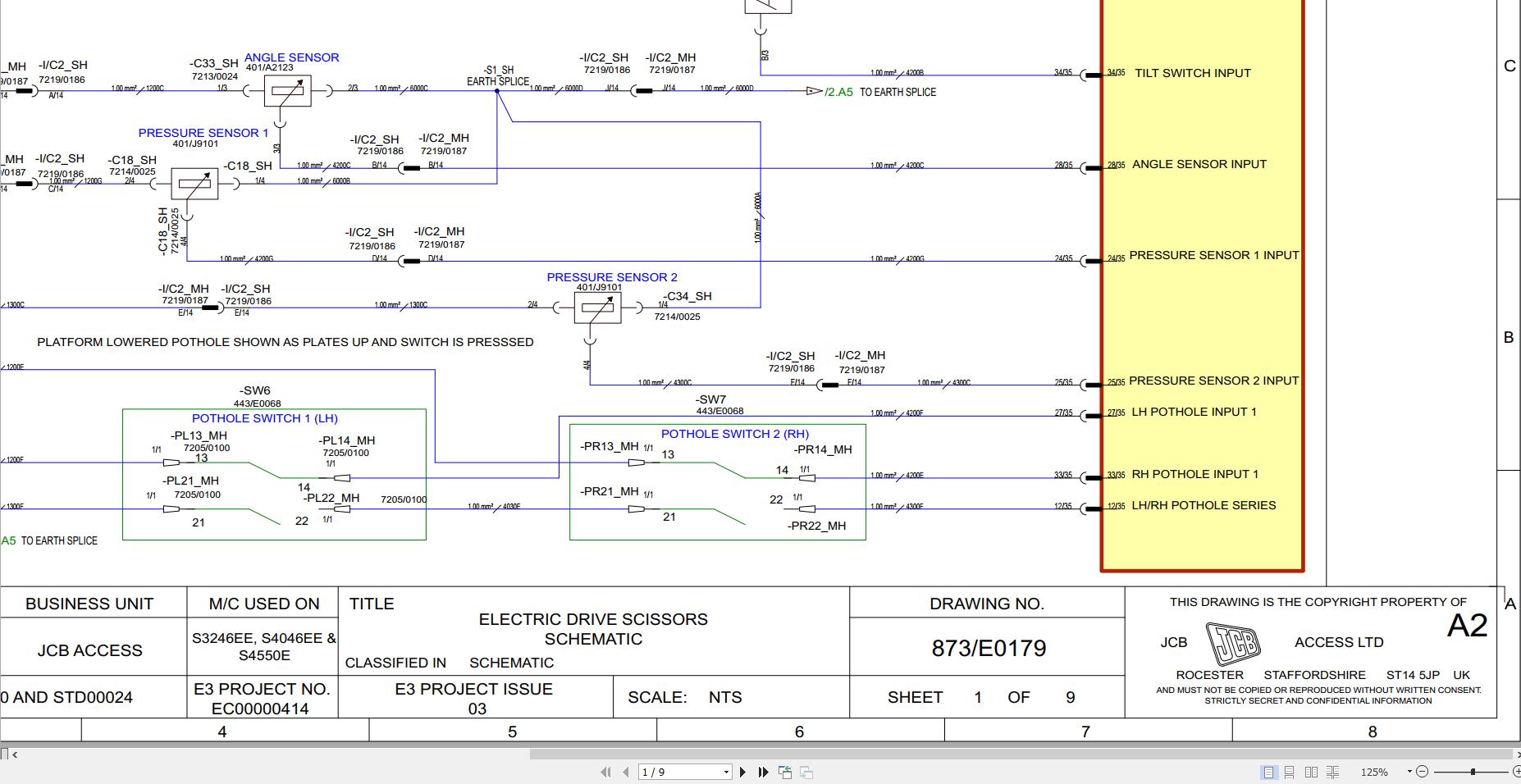 JCB Electric Scissor S4046E EDRV RAJ 2022 2025 Electrical and Hydraulic Diagram (1)