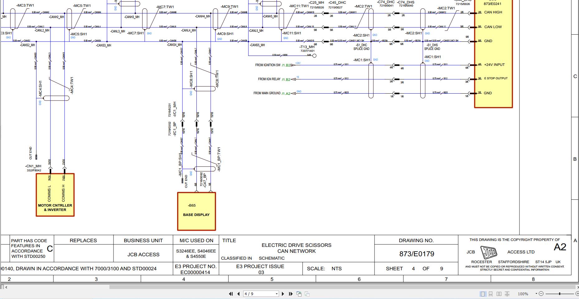 JCB Electric Scissor S4550E EDRV TZ RAJ 2023 2025 Electrical and Hydraulic Diagram (1)