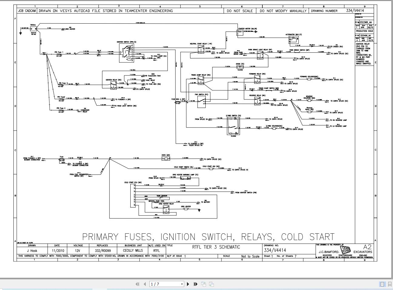 JCB Forklift 926 2 T2 JCB 2006 2007 Electrical and Hydraulic Diagram (1)