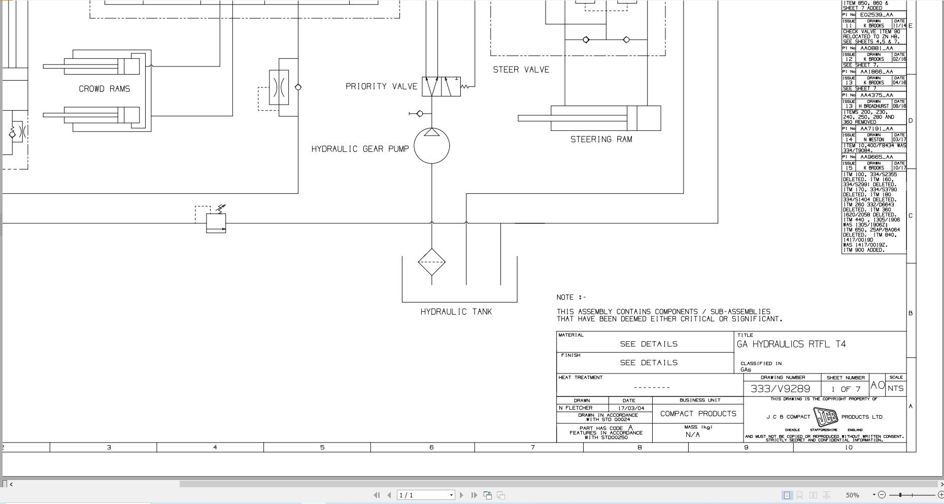 JCB Forklift 926 2 T2 JCB 2006 2007 Electrical and Hydraulic Diagram (2)