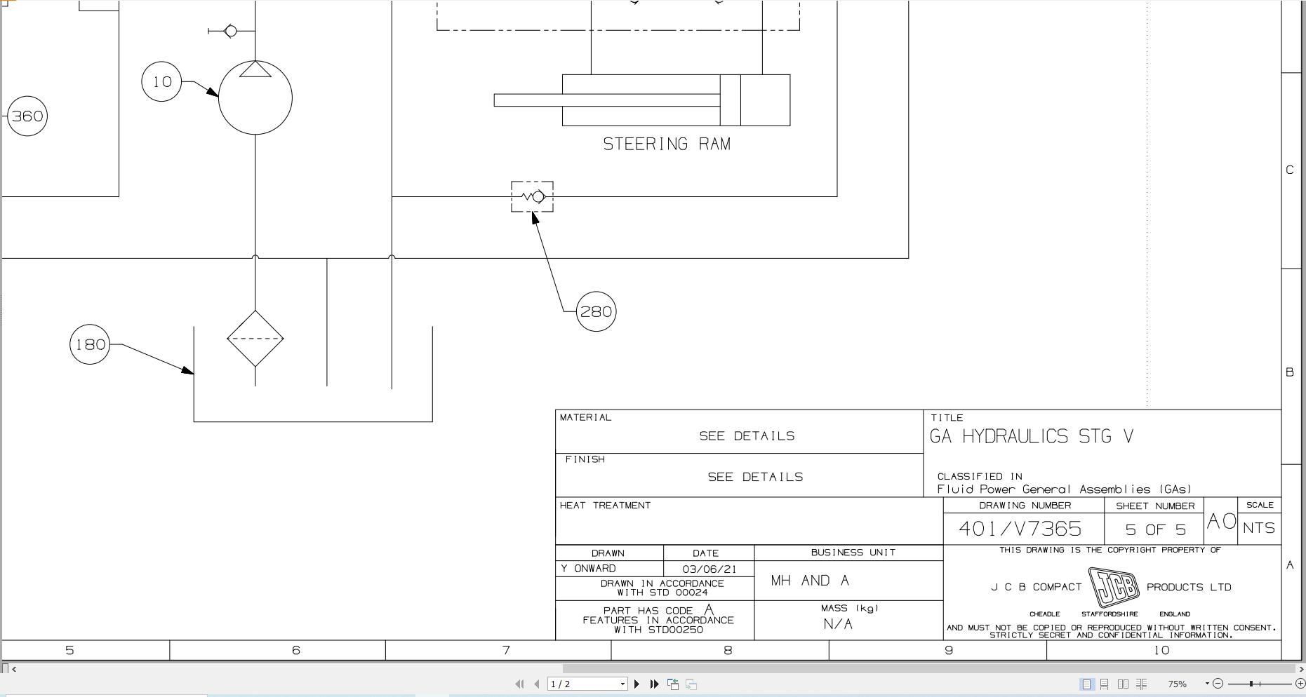 JCB Forklift 926 4 STV 2021 2025 Electrical and Hydraulic Diagram (3)