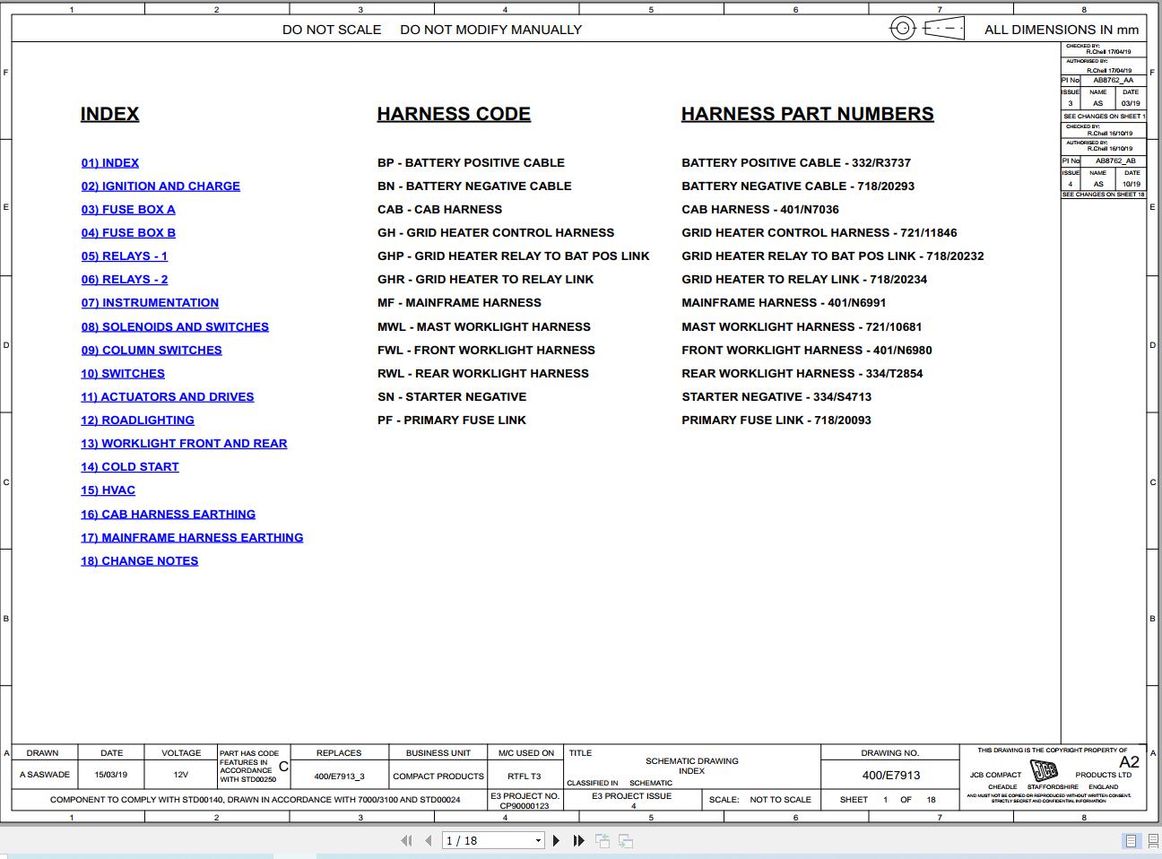 JCB Forklift 926 4 T3 2008 2013 Electrical and Hydraulic Diagram (1)