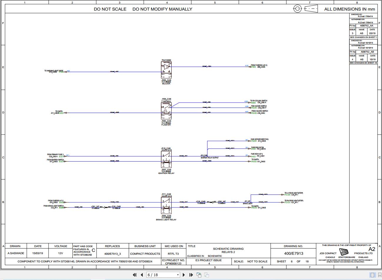 JCB Forklift 926 4 T3 2008 2013 Electrical and Hydraulic Diagram (2)