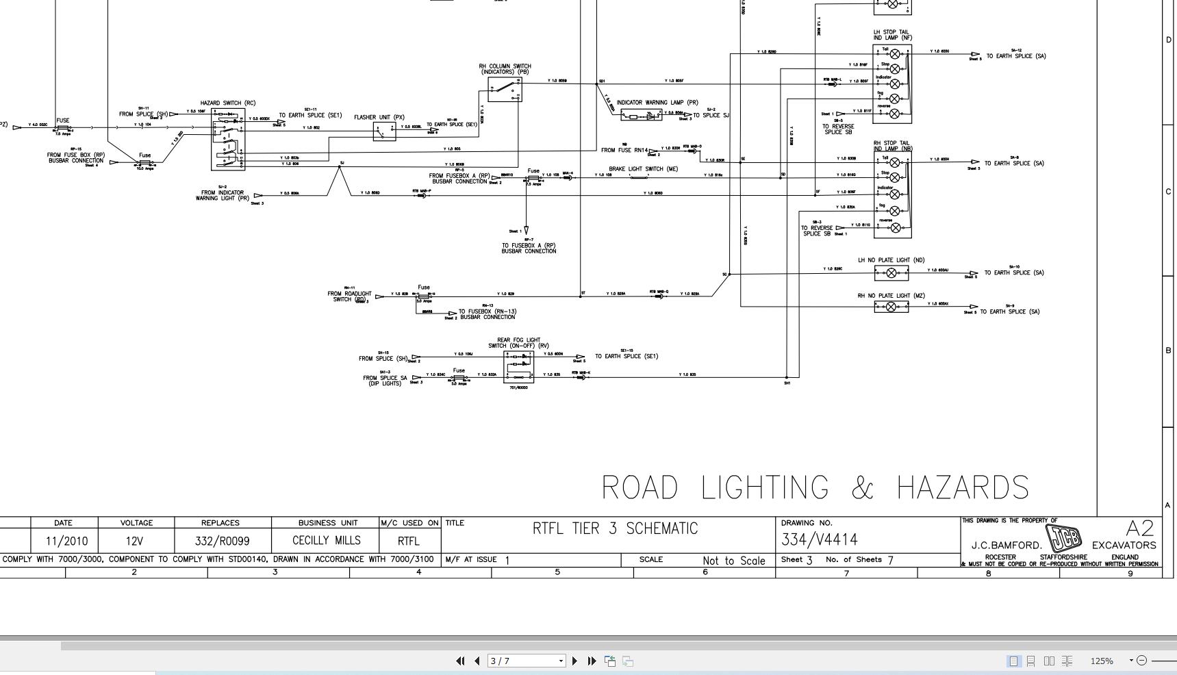 JCB Forklift 930 2 T2 JCB 2005 2008 Electrical Diagram (2)