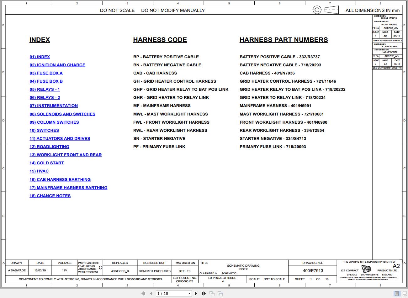JCB Forklift 930 2 T3 2008 2020 Electrical Diagram (1)