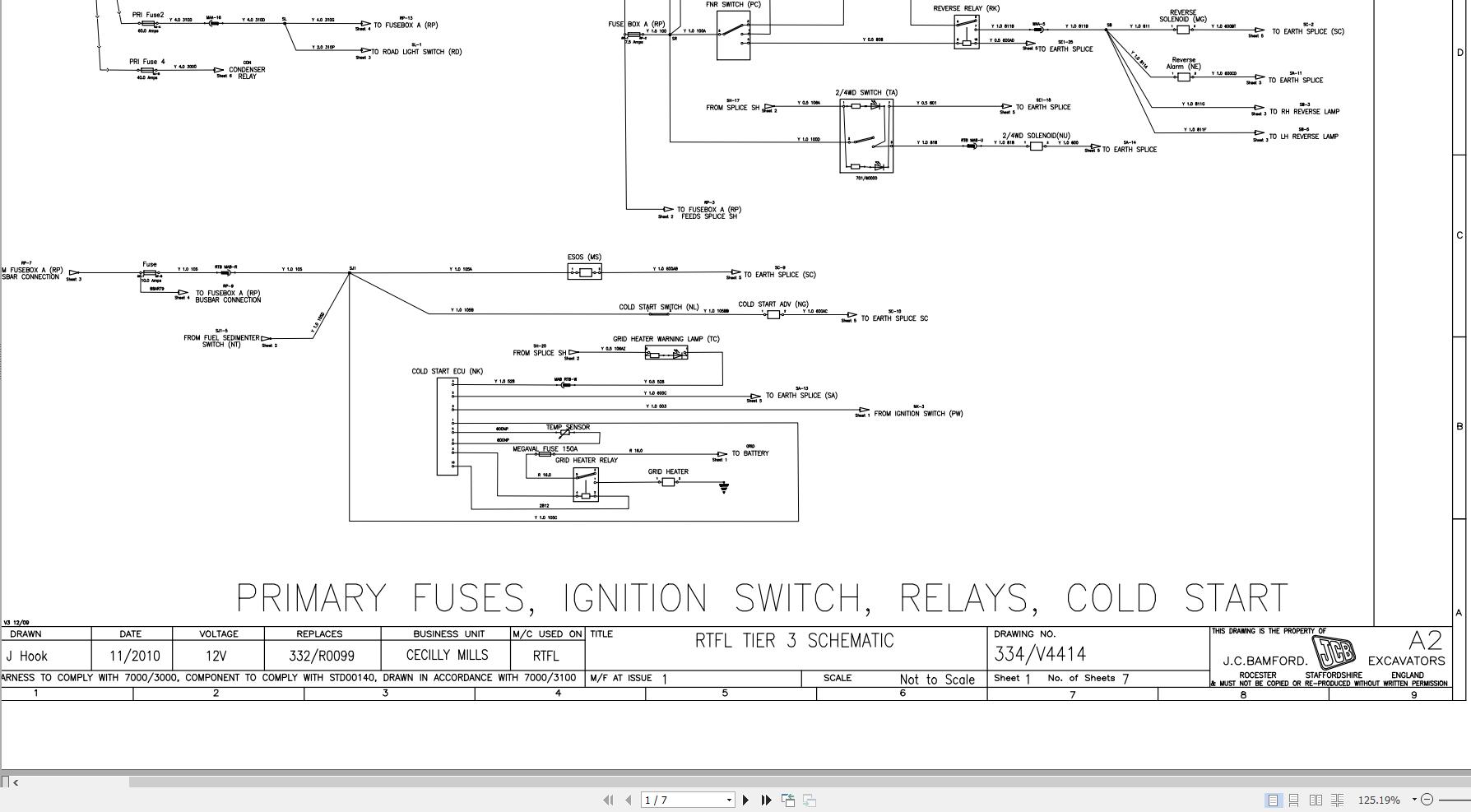JCB Forklift 930 4 T2 JCB 2006 2008 Electrical Diagram (1)