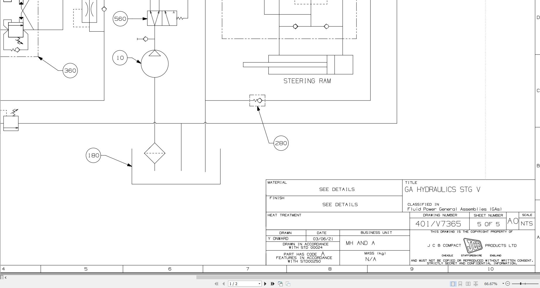 JCB Forklift 930 STV 2022 2025 Electrical and Hydraulic Diagram (3)
