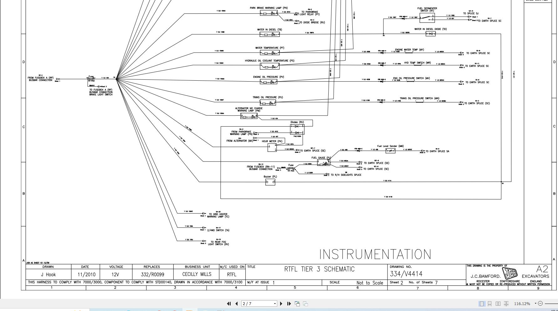 JCB Forklift 940 2 T2 JCB 2006 2008 Electrical Diagram (2)
