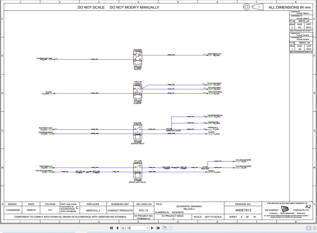JCB Forklift 940 2 T3 2008 2017 Electrical and Hydraulic Diagram (2)