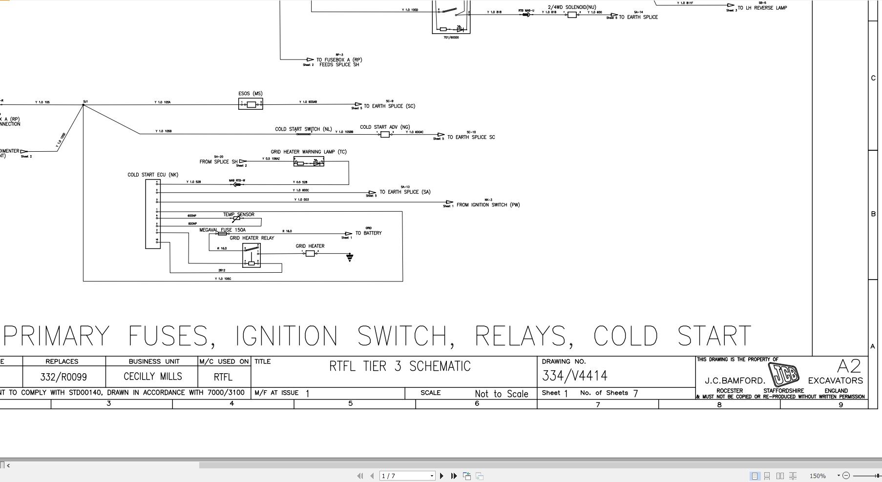 JCB Forklift 940 4 T2 JCB 2006 2008 Electrical Diagram (1)