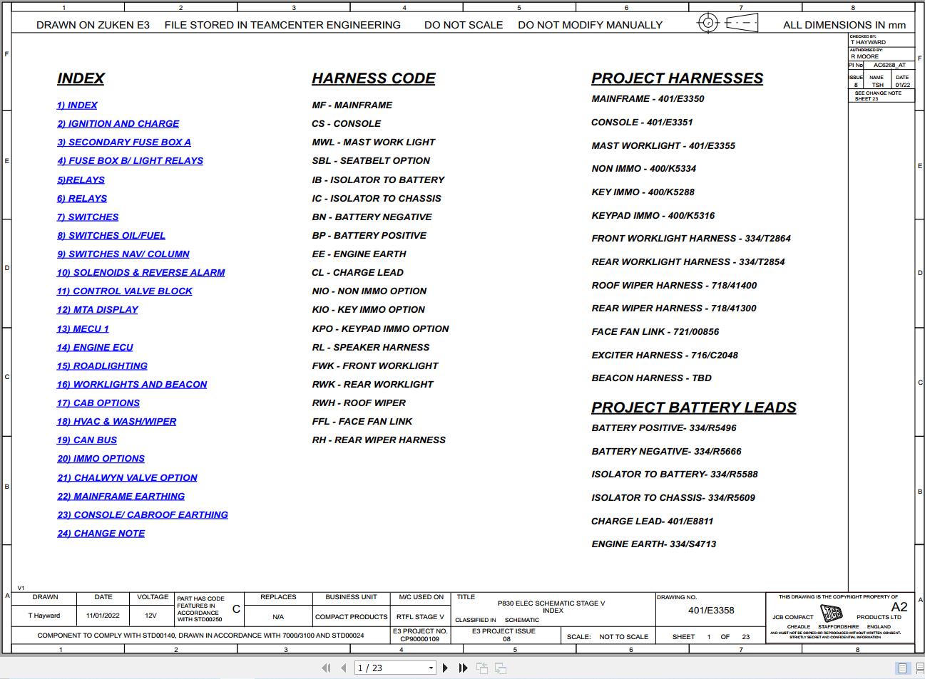 JCB Forklift 940 STV 2022 2025 Electrical and Hydraulic Diagram (1)