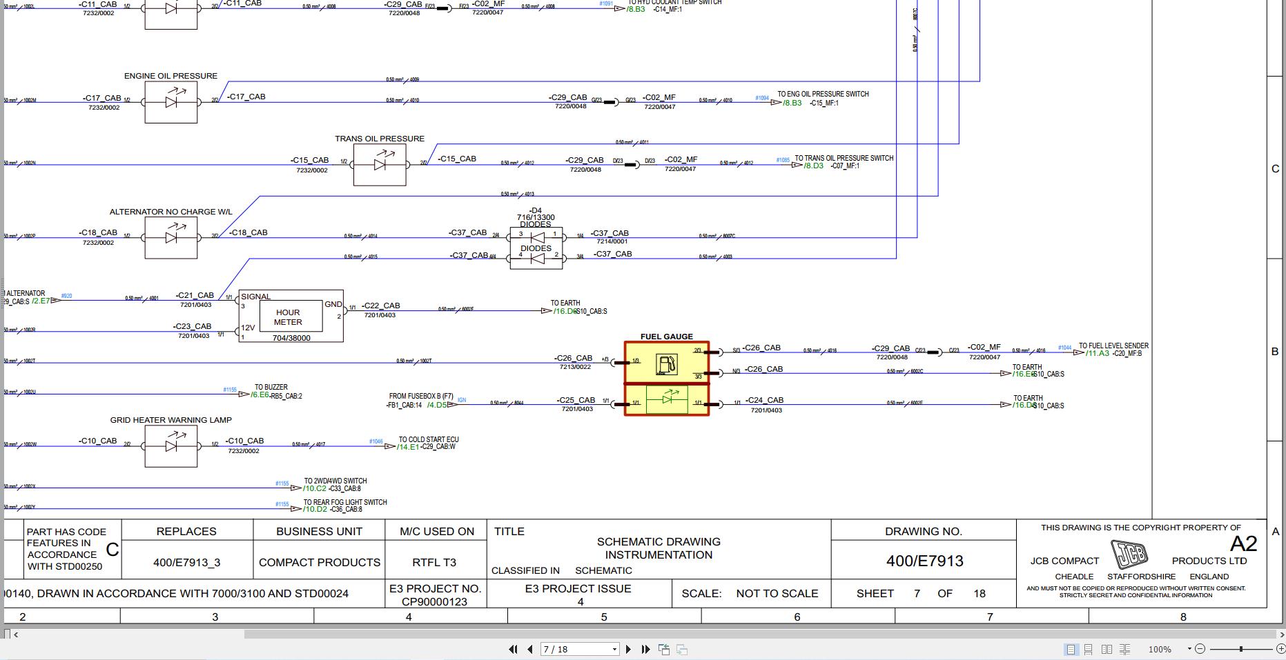 JCB Forklift 945 4 T3 2015 2025 Electrical and Hydraulic Diagram (2)
