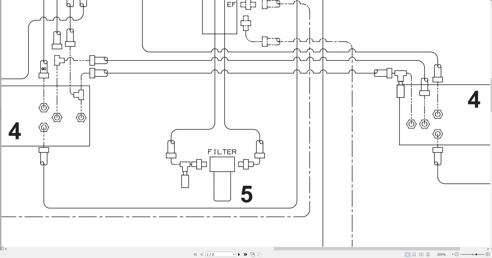 JCB Forklift TLT 20D T0 1998 2000 Hydraulic Diagram (2)