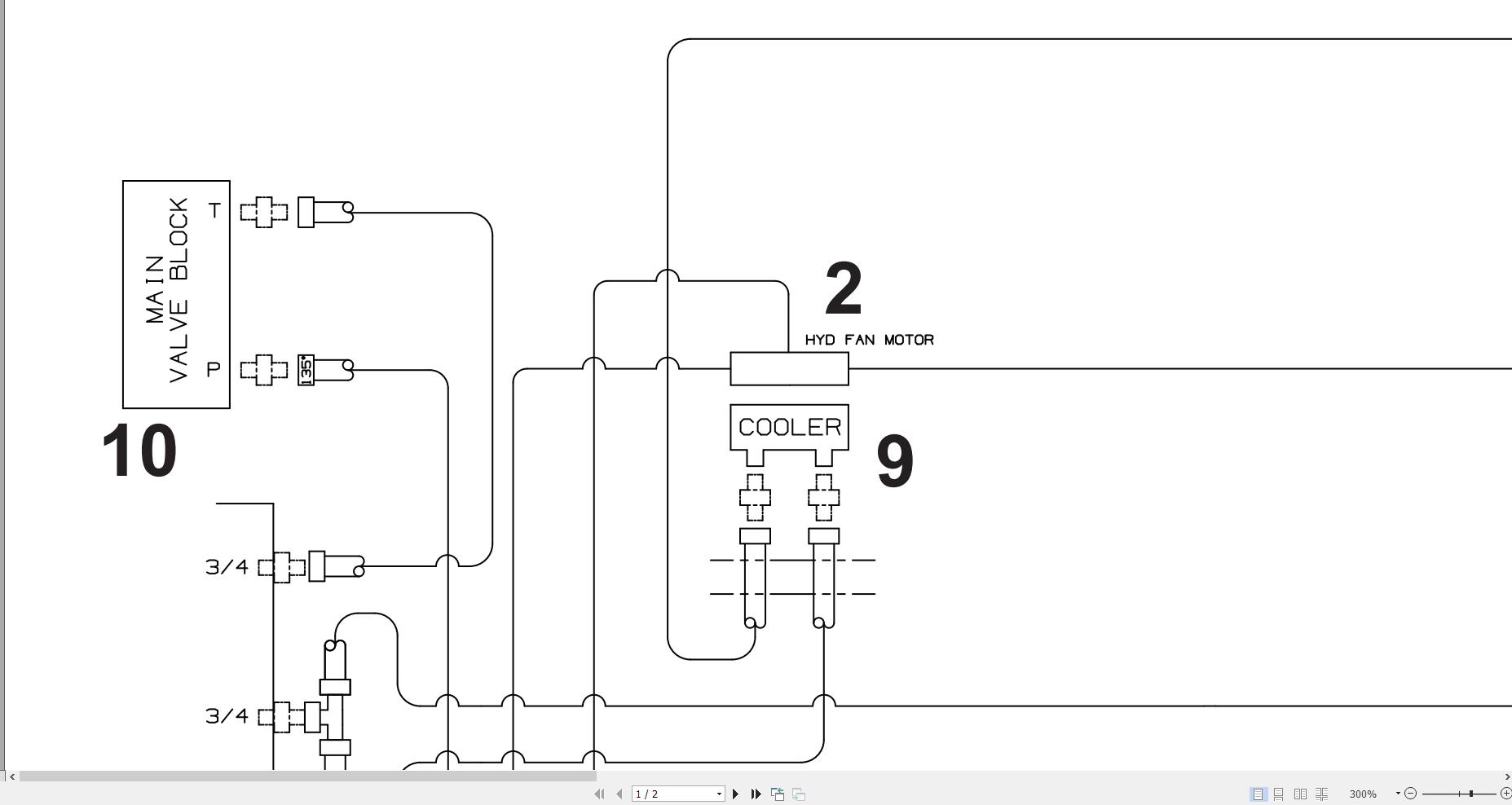 JCB Forklift TLT 25D T0 1997 2003 Hydraulic Diagram (1)
