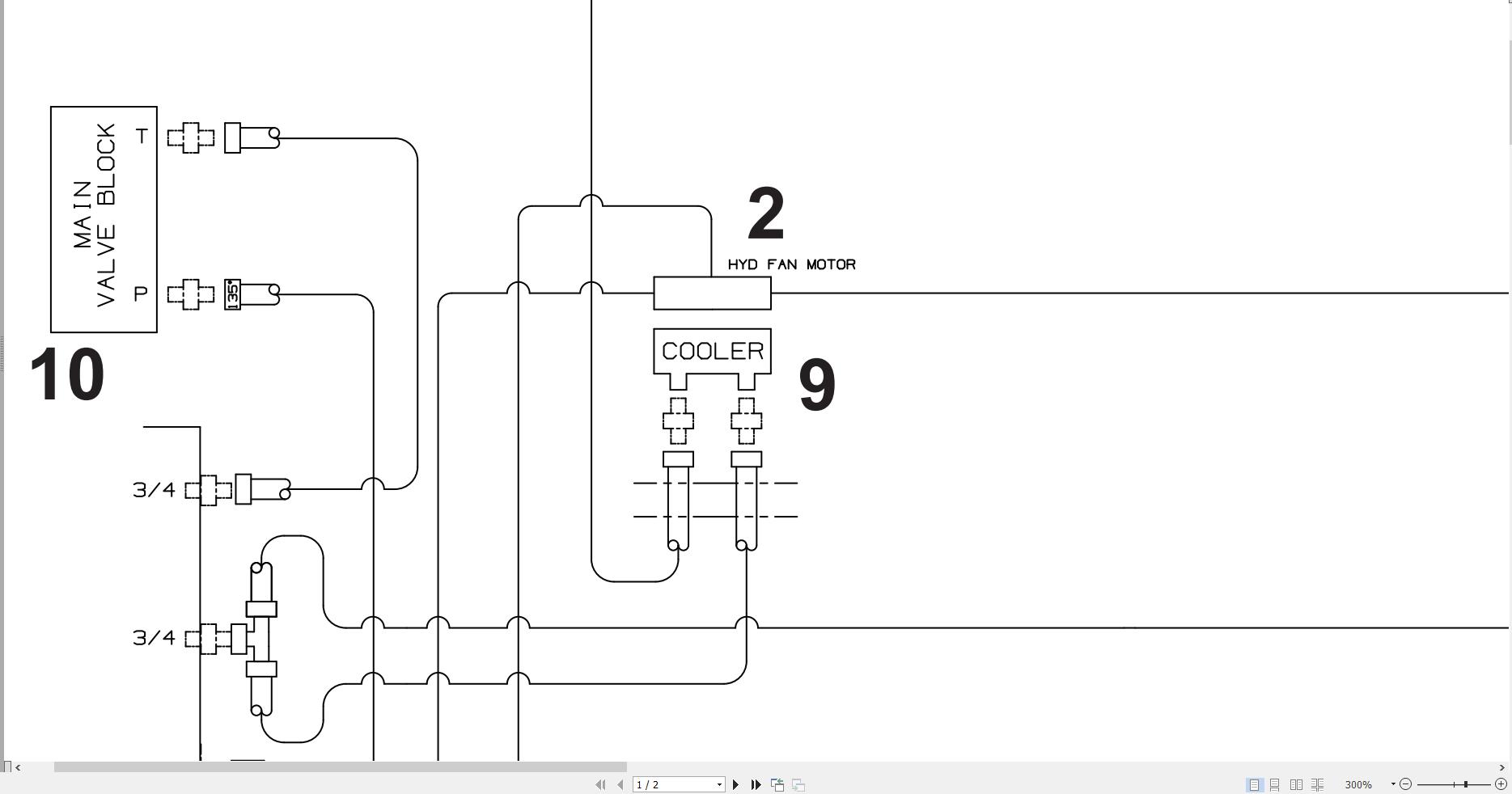 JCB Forklift TLT 25D T2 2004 2008 Hydraulic Diagram (1)