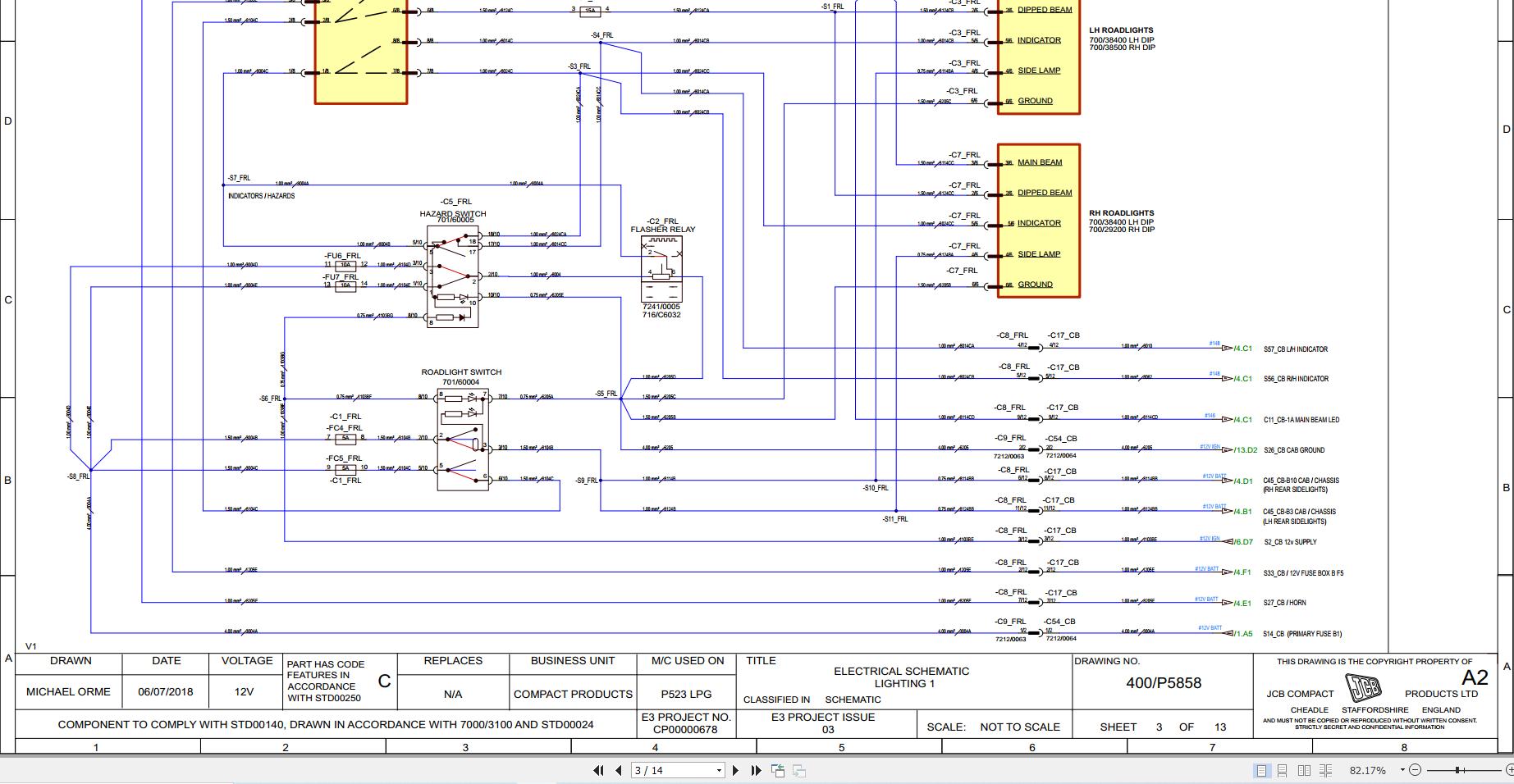 JCB Forklift TLT 27G STV 2018 2022 Electrical and Hydraulic Diagram (1)