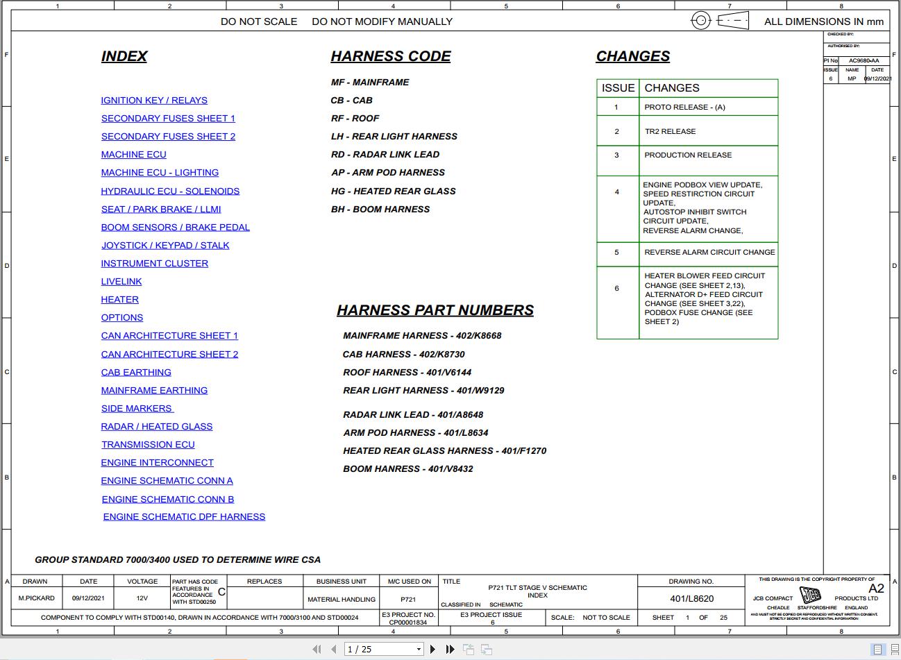 JCB Forklift TLT 30D 4x4 STV 2021 2025 Electrical and Hydraulic Diagram (1)