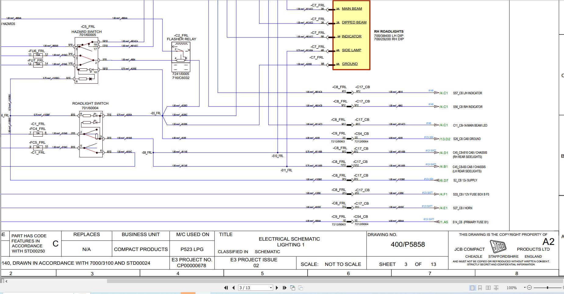 JCB Forklift TLT 30G STV 2018 2025 Electrical and Hydraulic Diagram (1)