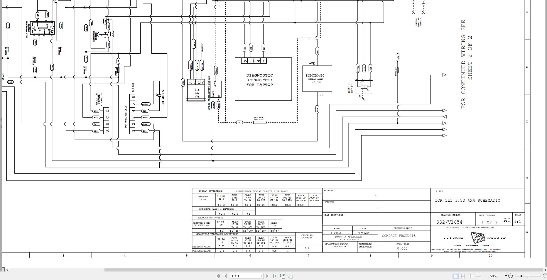 JCB Forklift TLT 35D 4x4 T3 2008 2019 Electrical and Hydraulic Diagram (1)