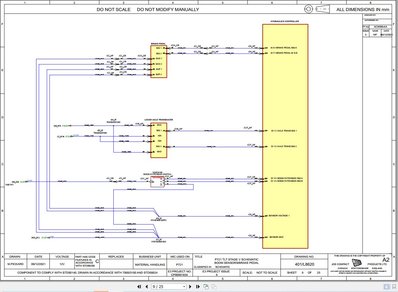 JCB Forklift TLT 35D STV 2021 2025 Electrical and Hydraulic Diagram (2)