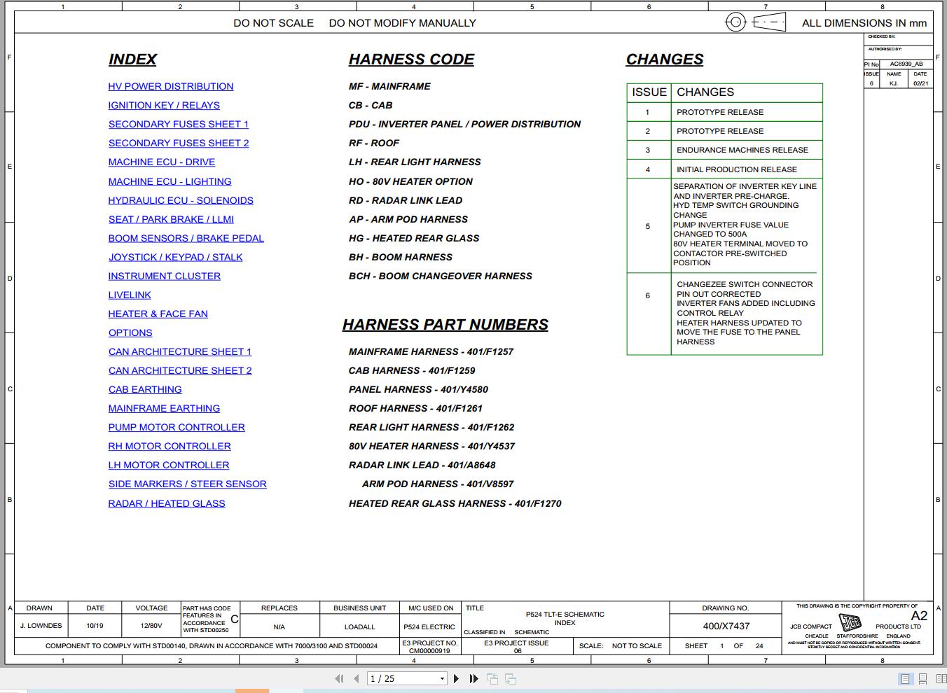 JCB Forklift TLT 77 48E ELECTRIC 2021 Electrical Diagram (1)