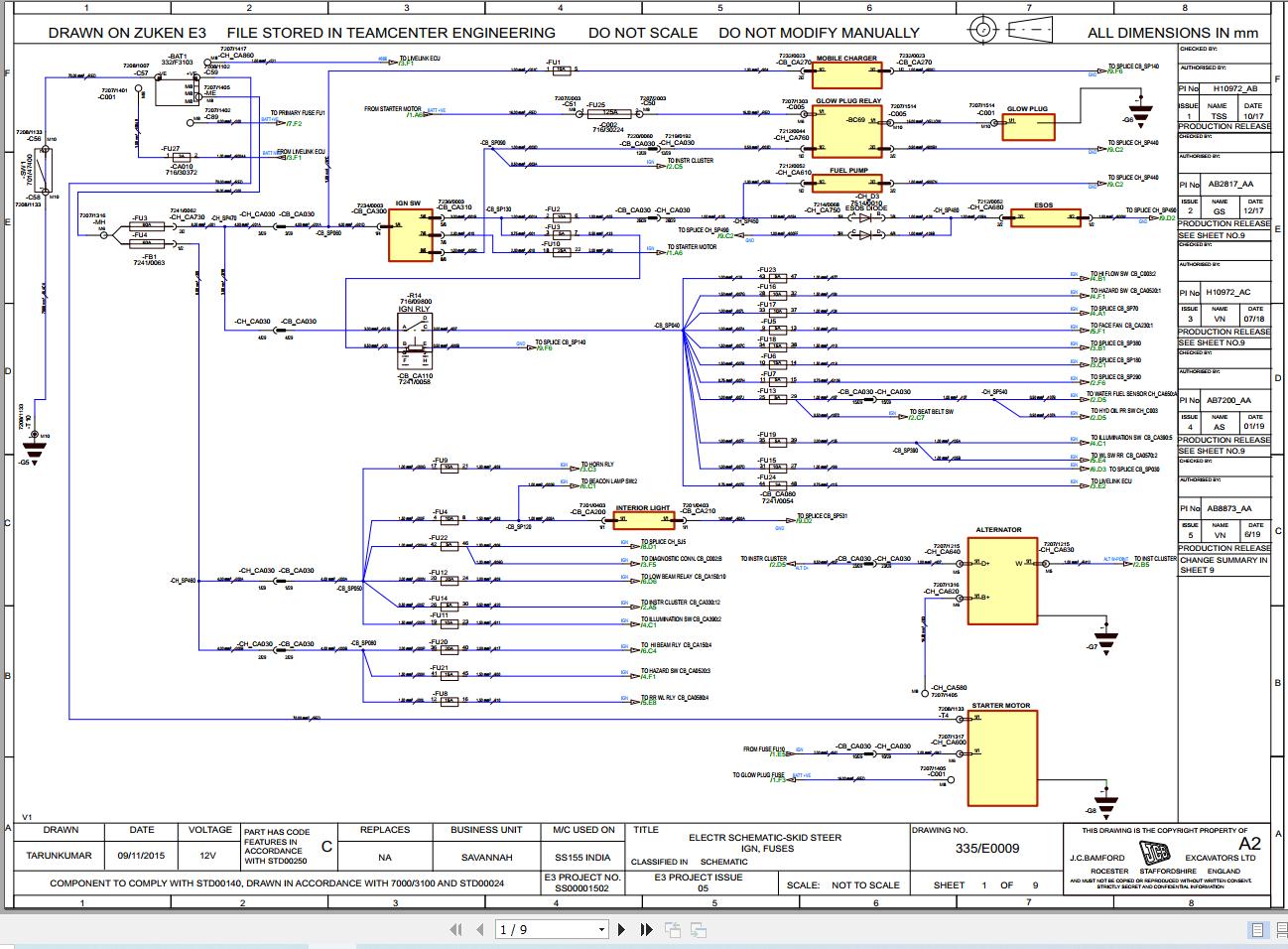 JCB Loader 135 HD T3 HAR 2015 2017 Electrical and Hydraulic Diagram (1)