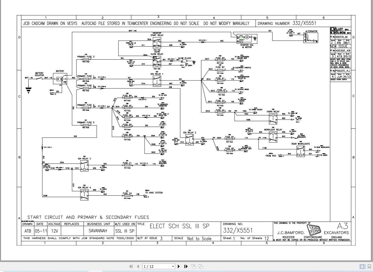 JCB Loader 135 T3 GE0 2012 2015 Electrical Diagram (1)