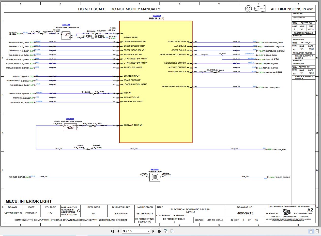 JCB Loader 155 BS3 RAJ 2019 2024 Electrical and Hydraulic Diagram (2)