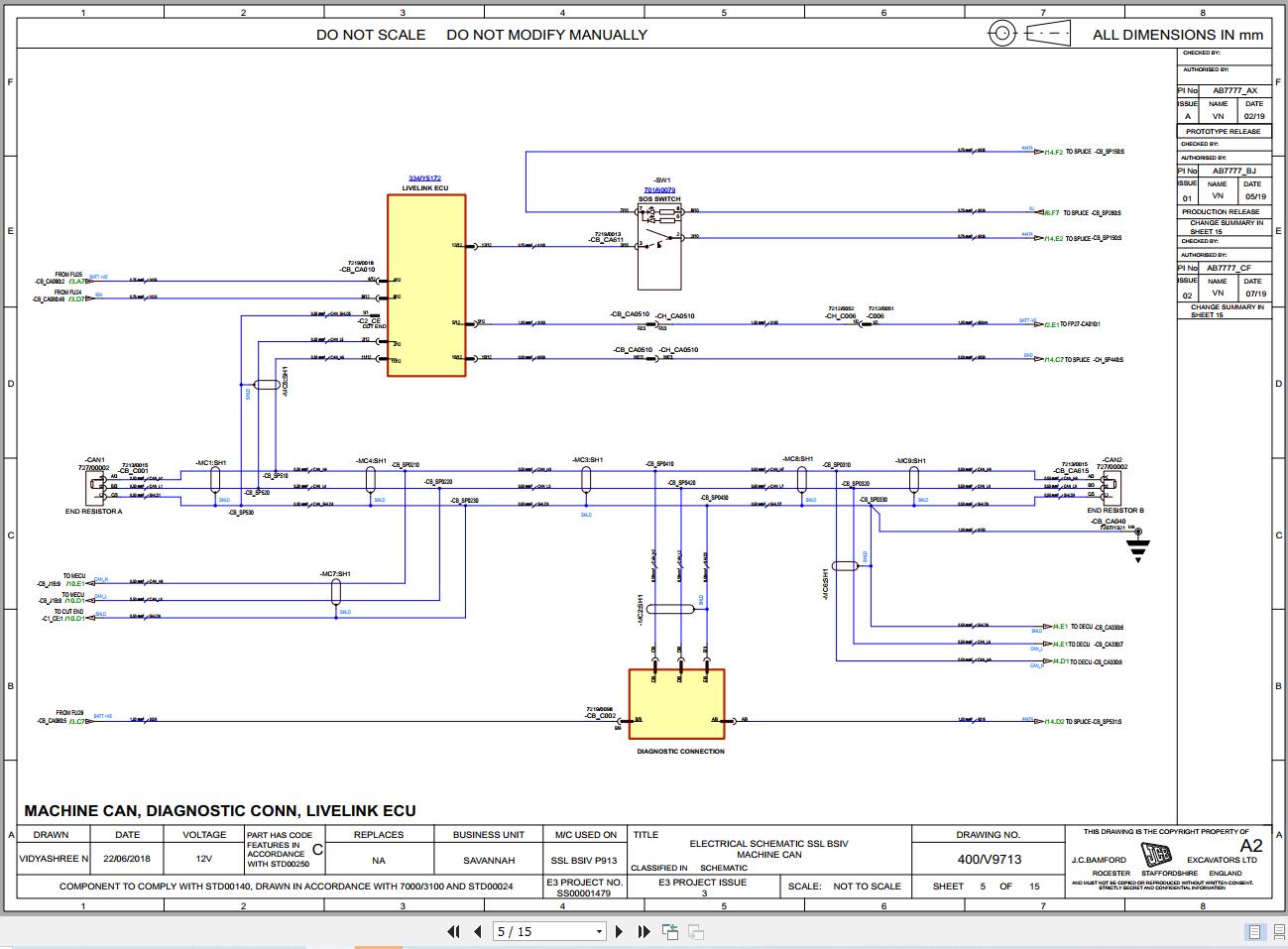 JCB Loader 155 HD BS3 RAJ 2019 Electrical and Hydraulic Diagram (2)