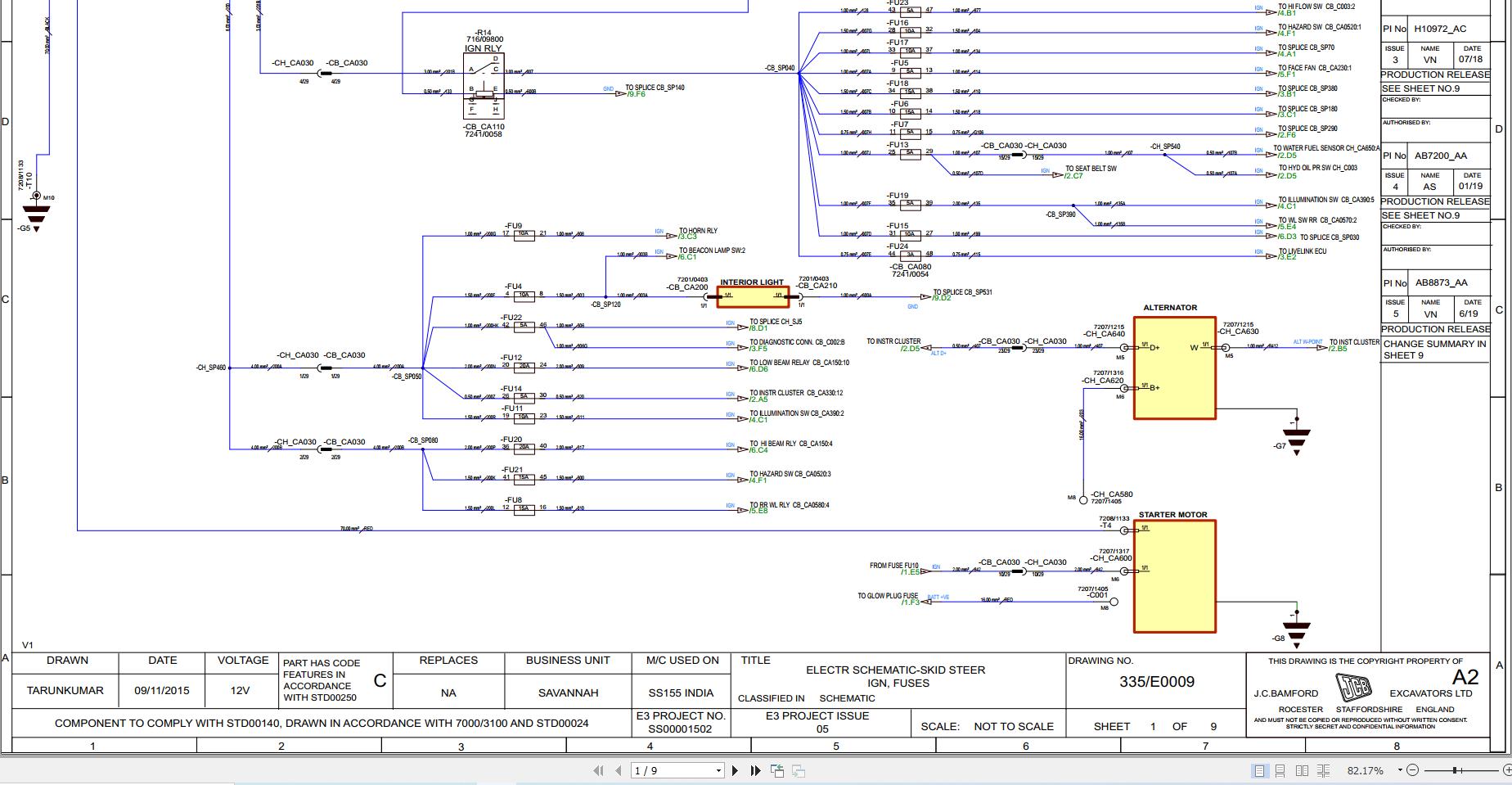 JCB Loader 155 HD T3 HAR 2015 2017 Electrical and Hydraulic Diagram (1)