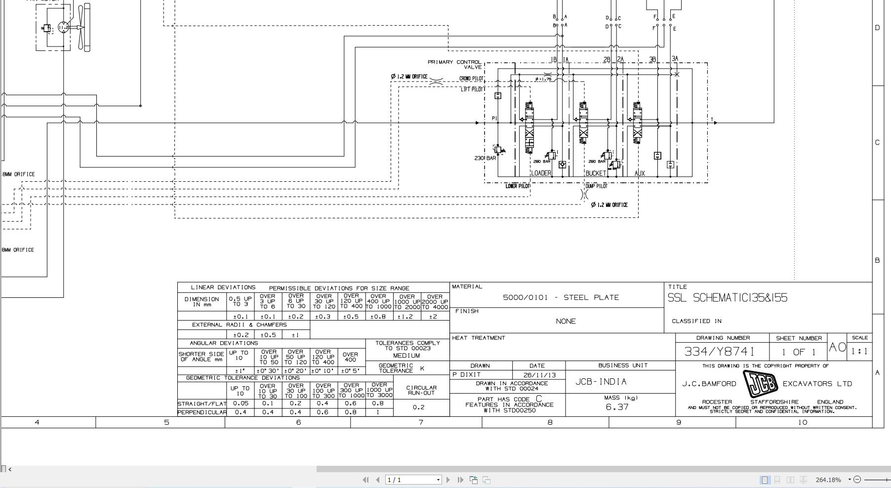 JCB Loader 155 HD T3 RAJ 2017 2025 Electrical and Hydraulic Diagram (2)