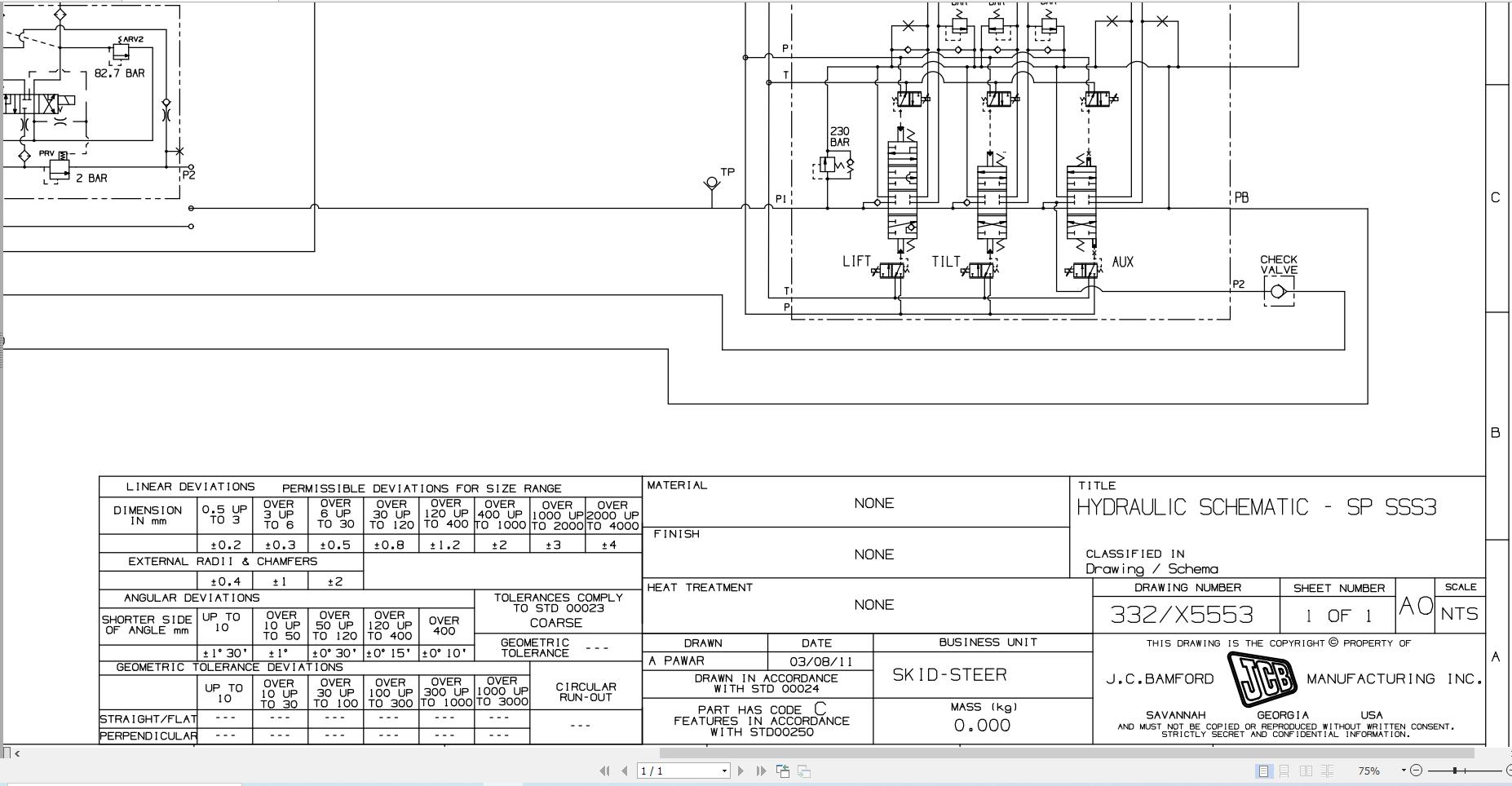 JCB Loader 155 T3 GE0 2011 2015 Electrical and Hydraulic Diagram (2)