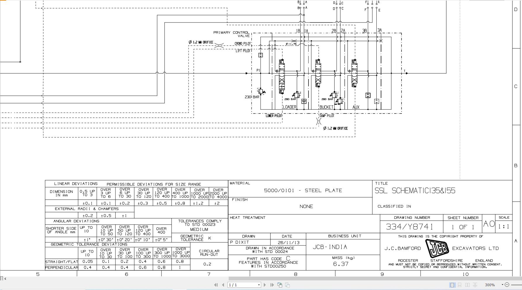 JCB Loader 155 T3 HAR 2016 2017 Electrical and Hydraulic Diagram (2)