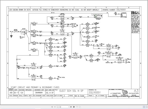 JCB Loader 190 T3 GE0 2012 2015 Electrical Diagram (1) Jcb Loader 190 T3 Ge0 2012 2015 Electrical Diagram (1)