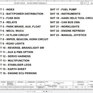 JCB Loader 1CX Manual Controls STV 2022 2024 Electrical and Hydraulic Diagram (1)