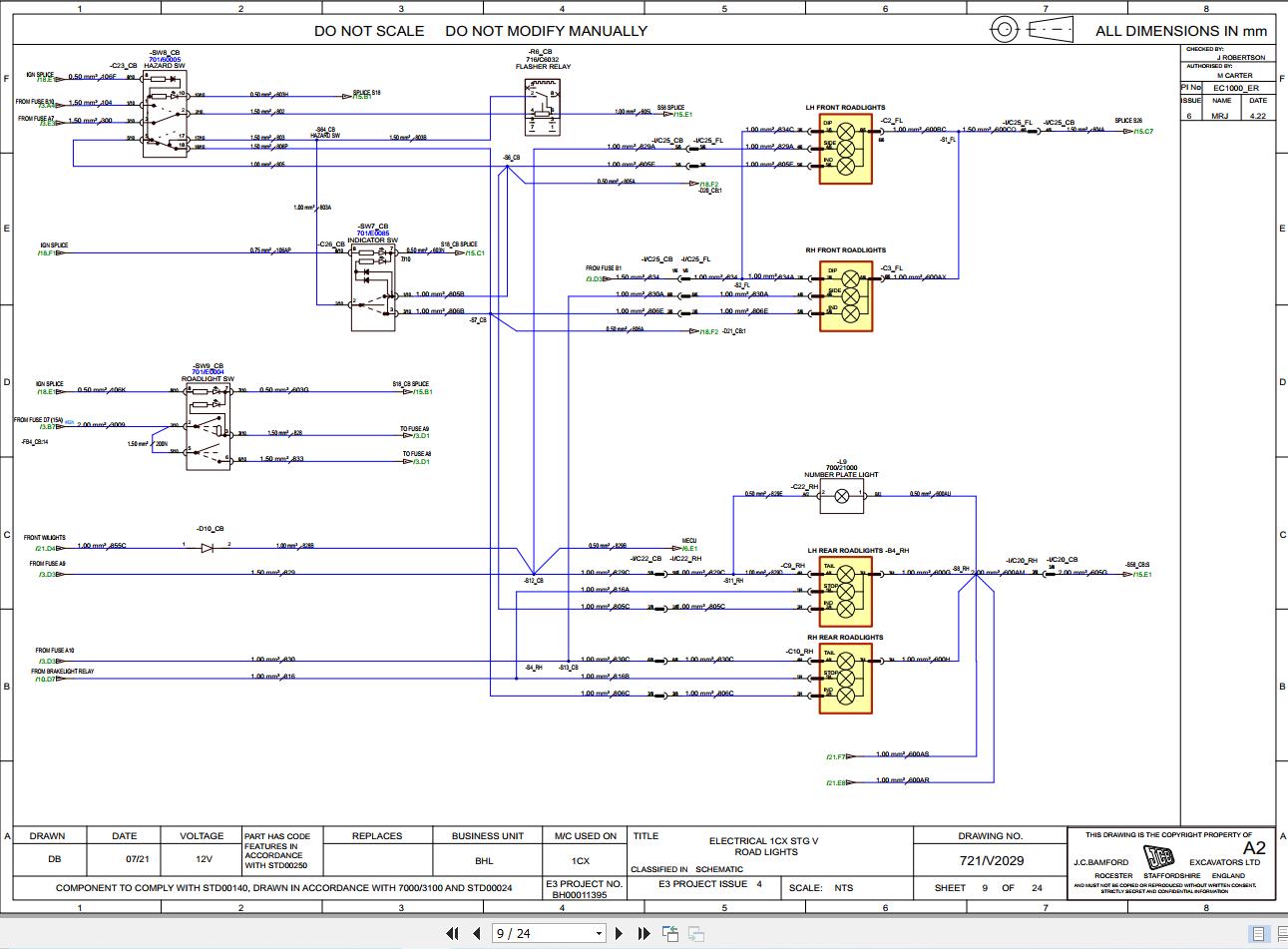 JCB Loader 1CX Servo Controls STV 2021 2025 Electrical and Hydraulic Diagram (2)