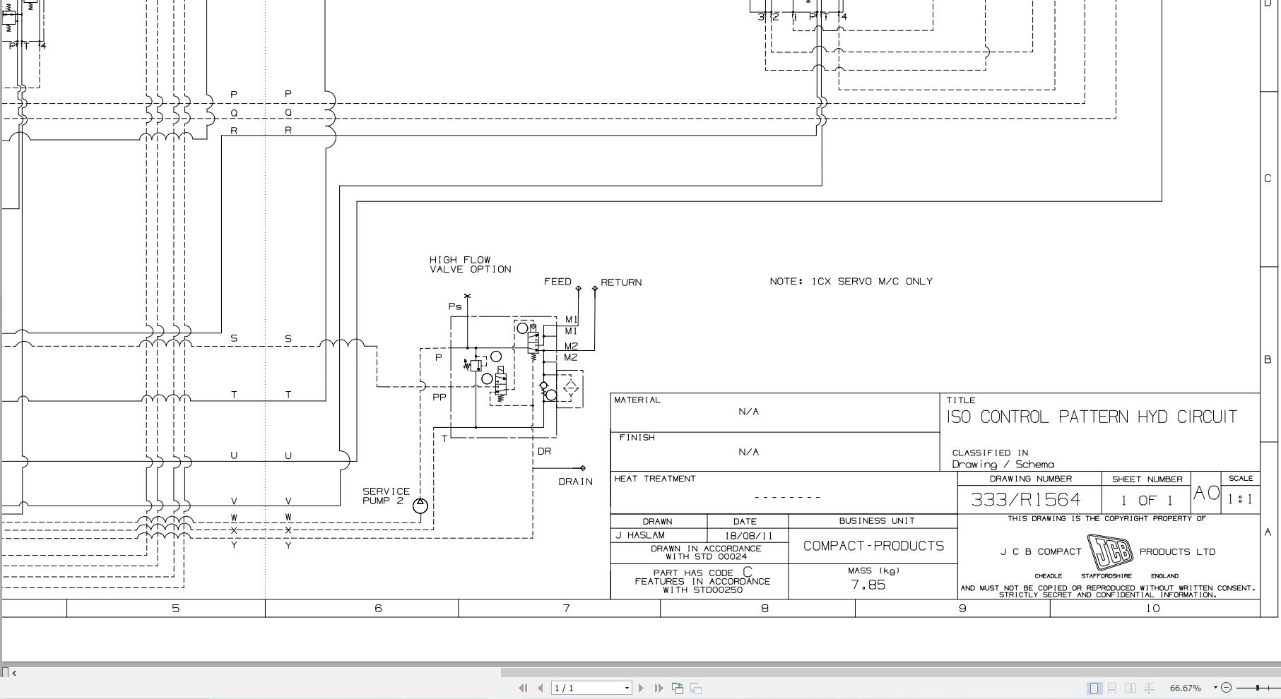 JCB Loader 1CX Servo Controls STV 2021 2025 Electrical and Hydraulic Diagram (3)