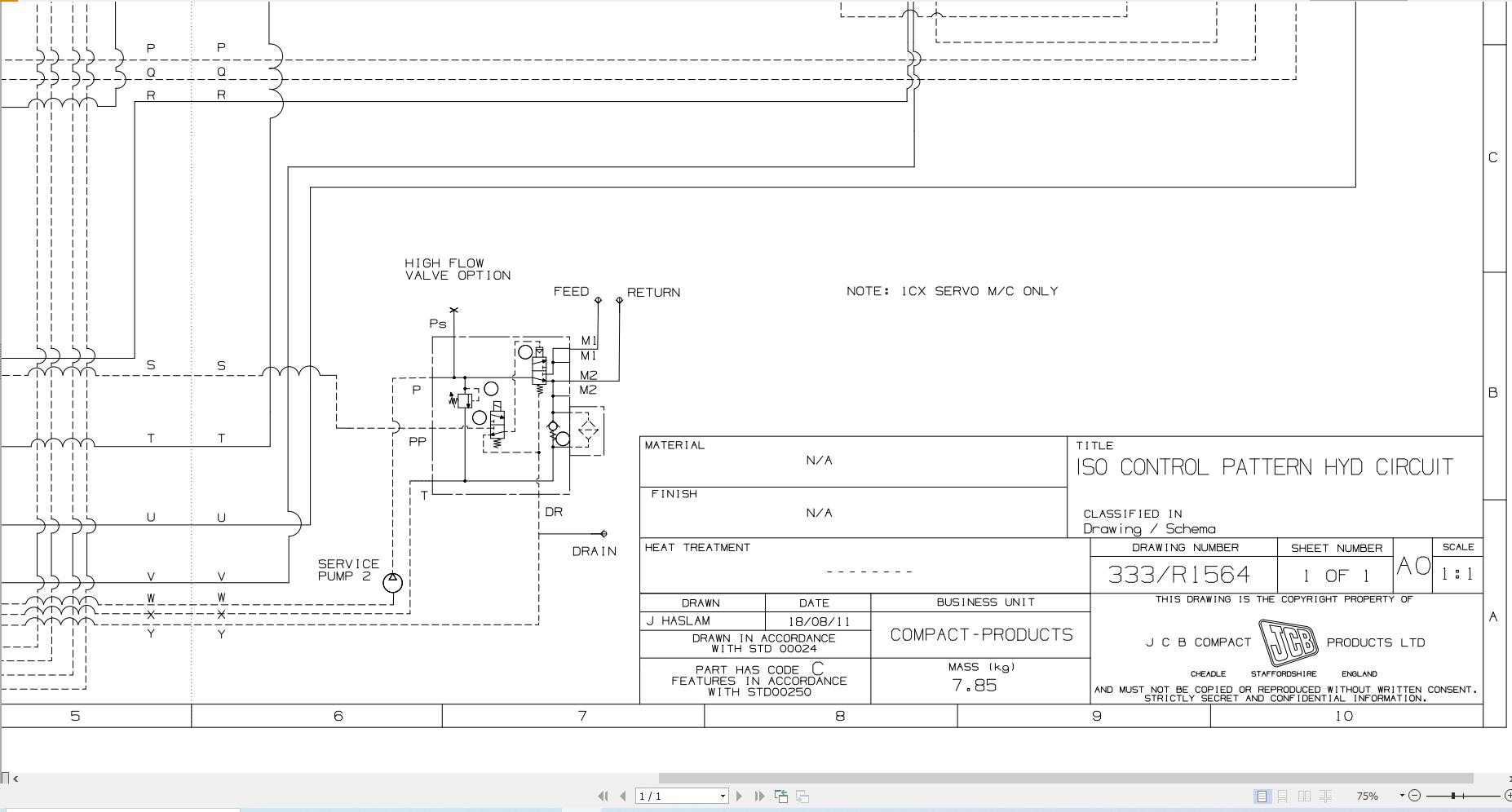 JCB Loader 1CX T3 2007 2025 Electrical and Hydraulic Diagram (2)