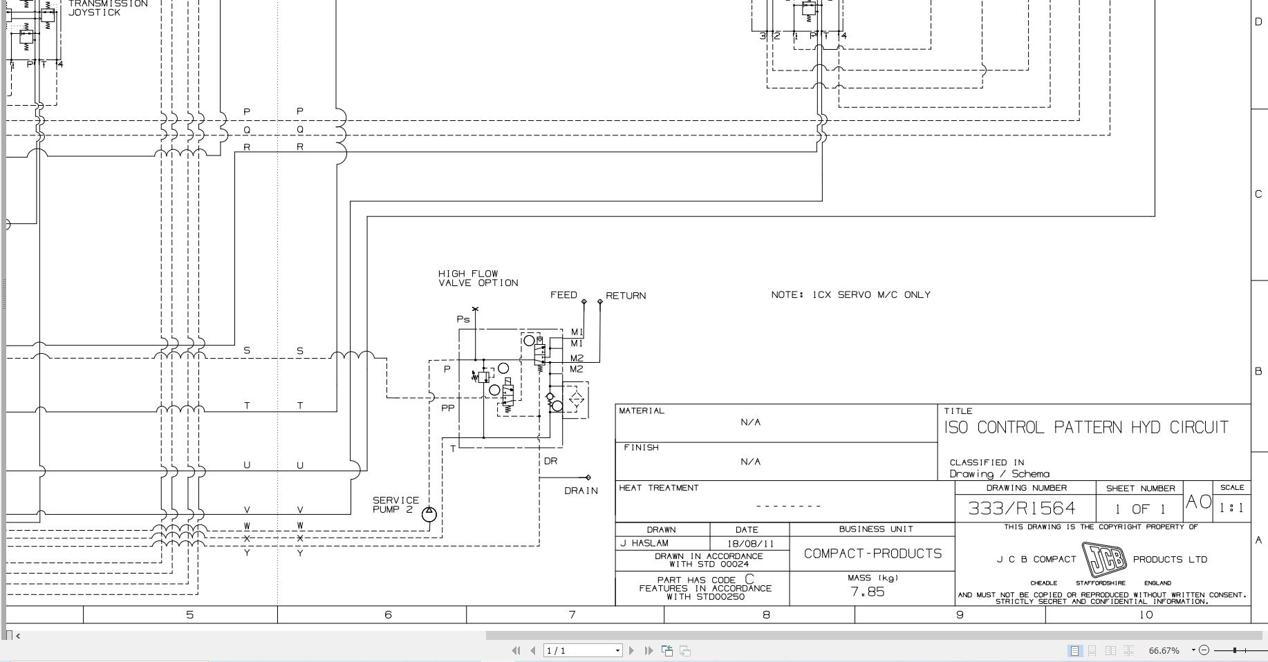 JCB Loader 1CXT T4F 2019 2025 Electrical and Hydraulic Diagram (2)