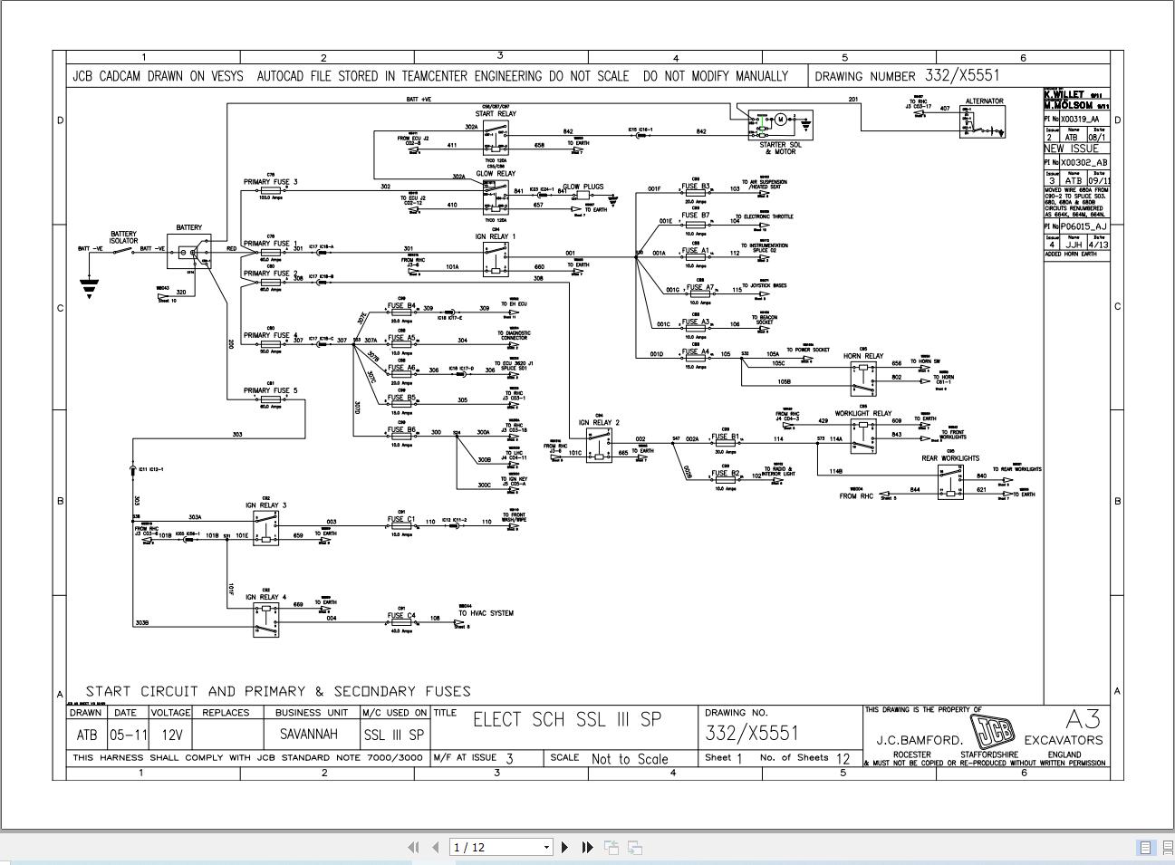 JCB Loader 205T T3 GE0 2012 2016 Electrical Diagram (1)
