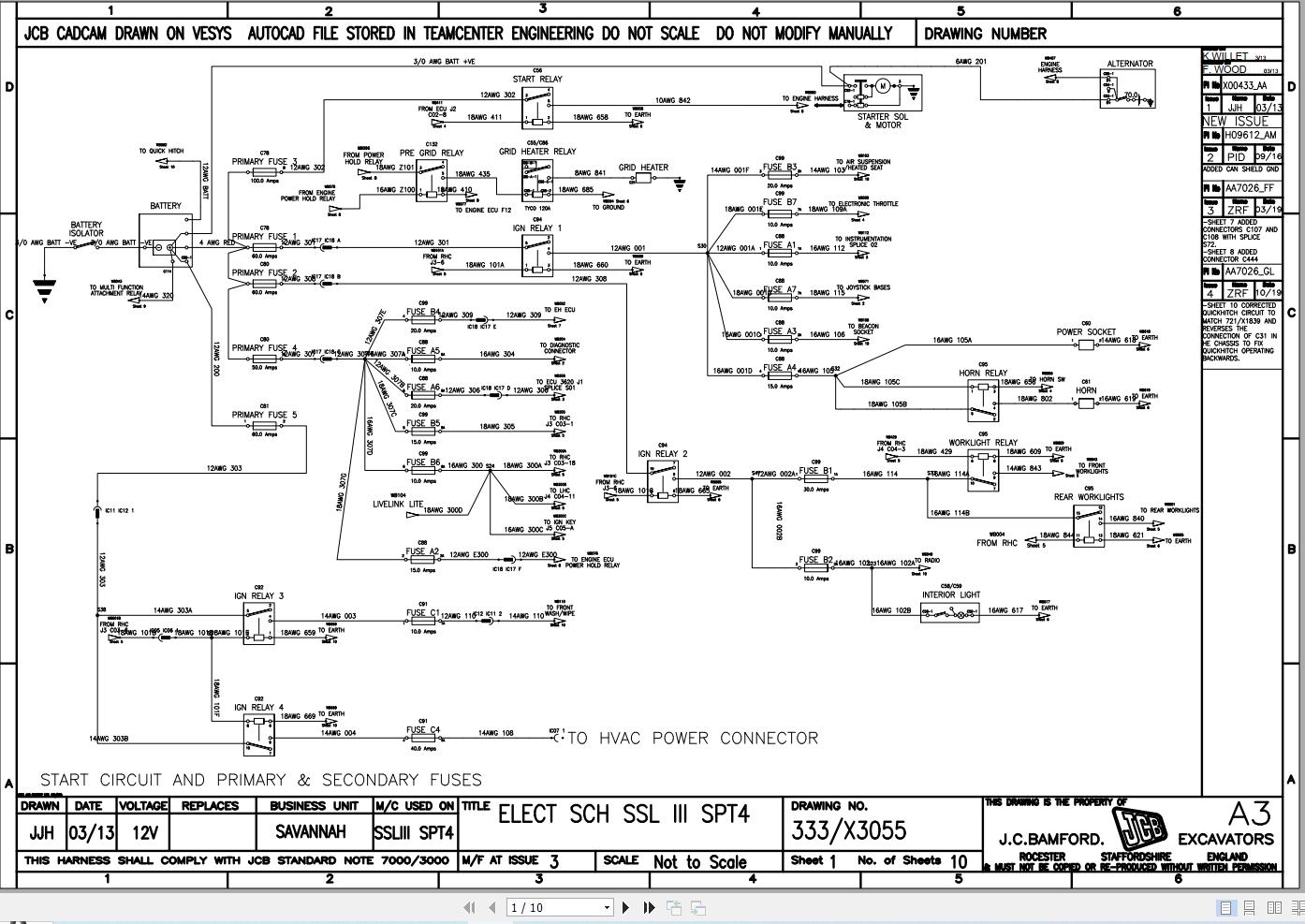 JCB Loader 205T T4F GE0 2014 2017 Electrical and Hydraulic Diagram (2)