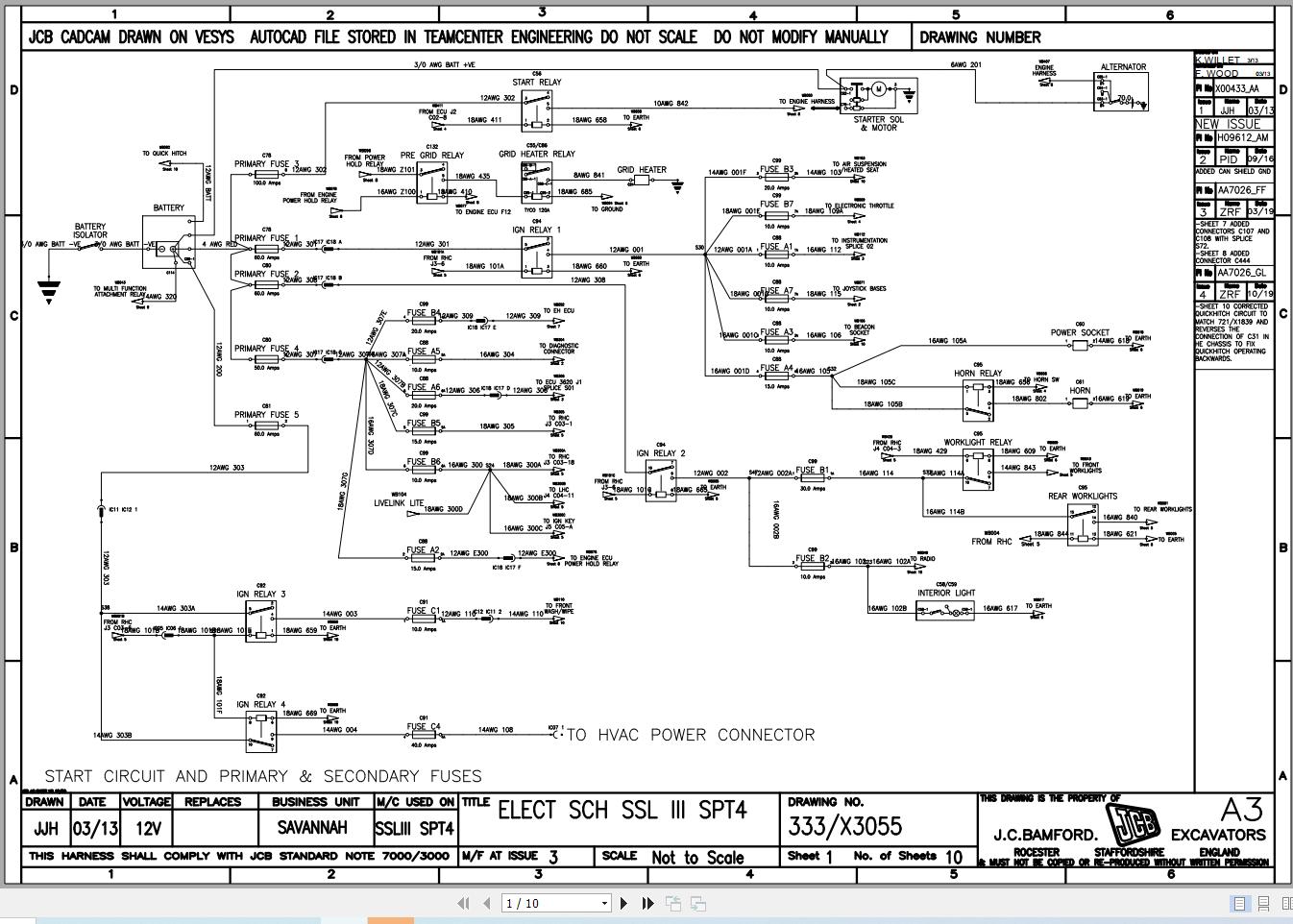 JCB Loader 215 T4F GE0 2017 2021 Electrical and Hydraulic Diagram (1)