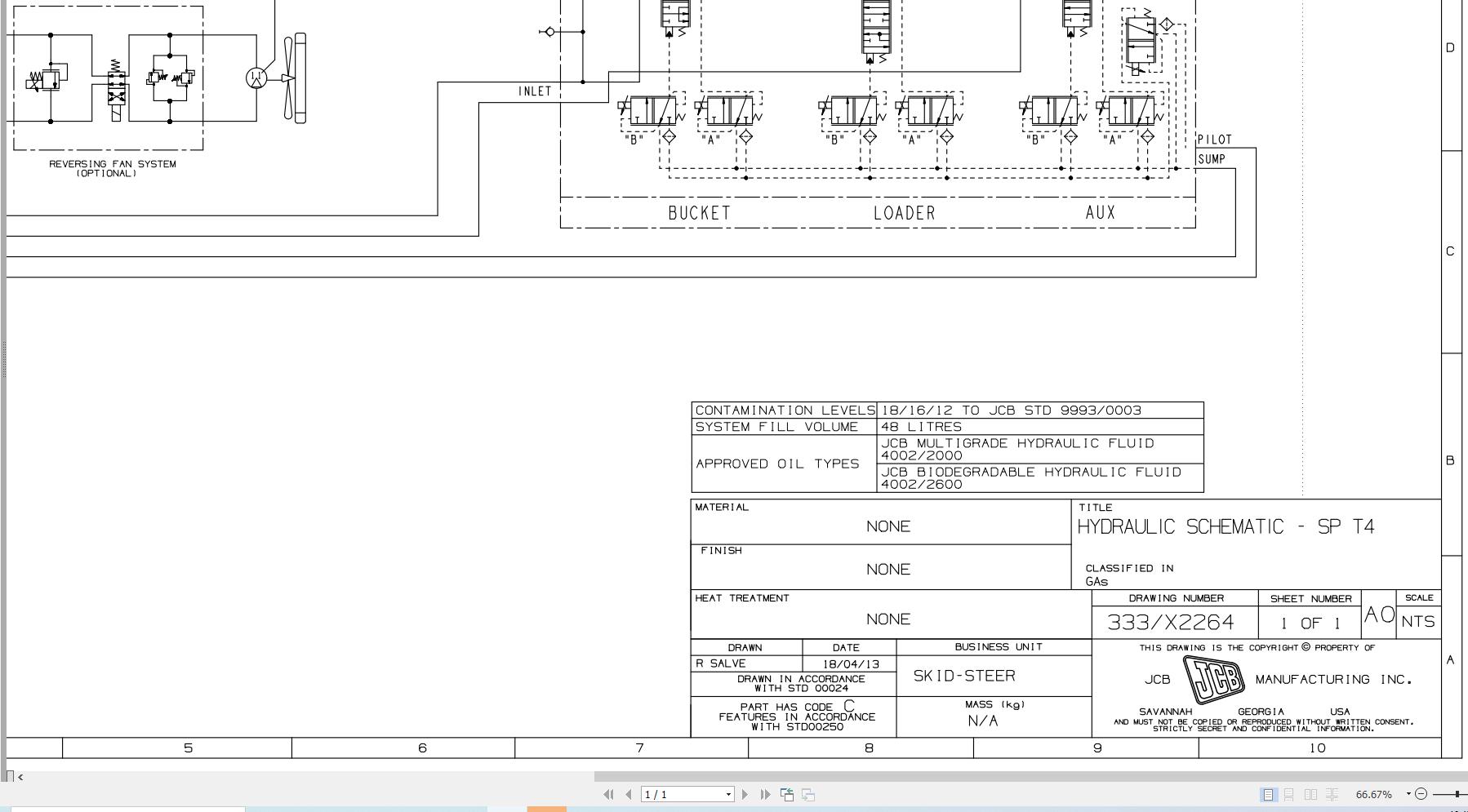 JCB Loader 215 T4F GE0 2017 2021 Electrical and Hydraulic Diagram (2)