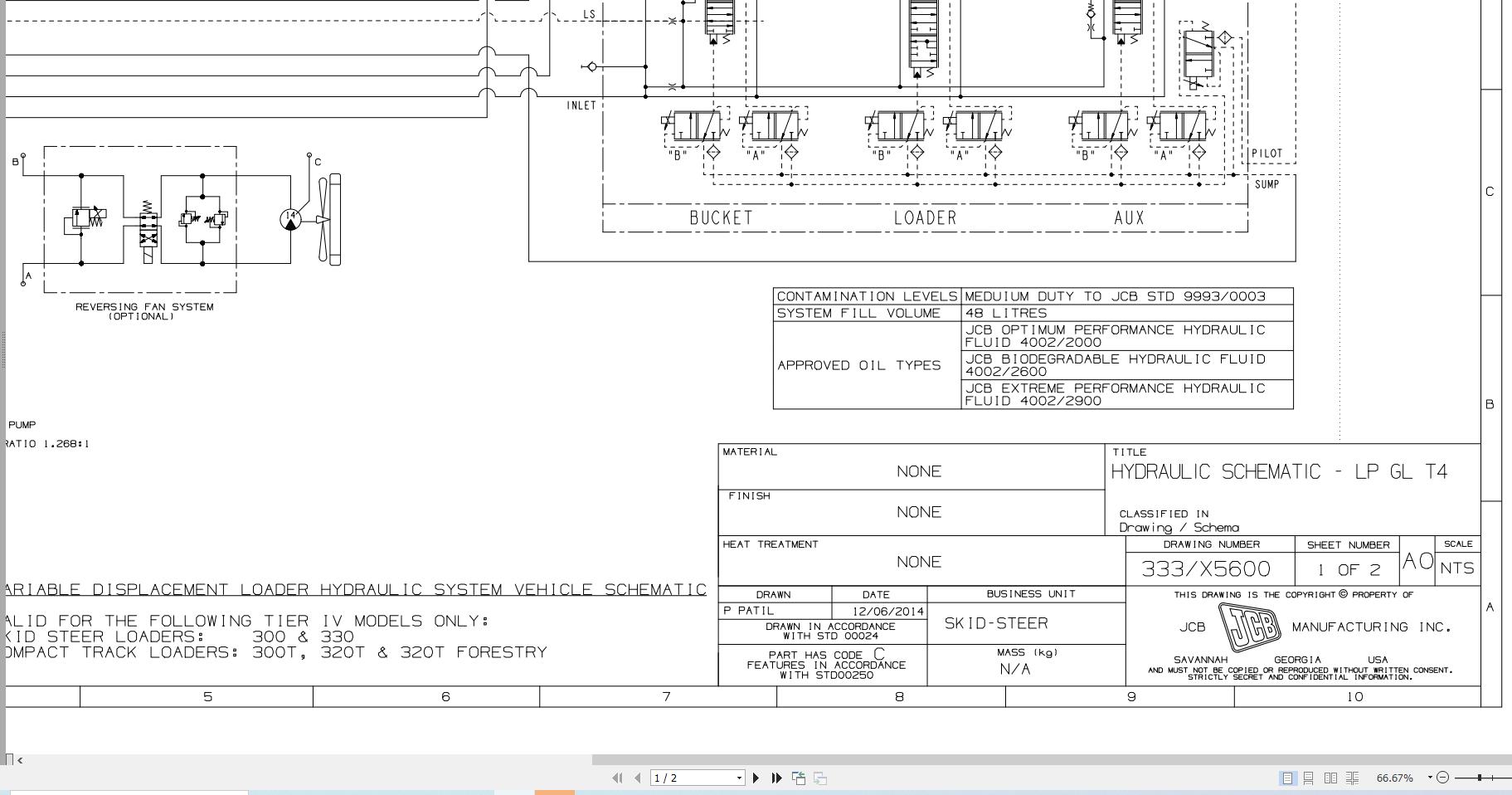 JCB Loader 250 T3 GE0 2017 2020 Electrical and Hydraulic Diagram (2)