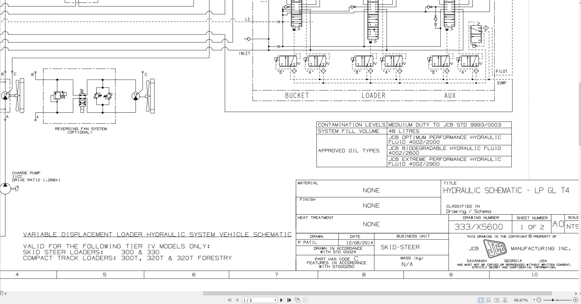 JCB Loader 250 T4F GE0 2017 2020 Electrical and Hydraulic Diagram (2)