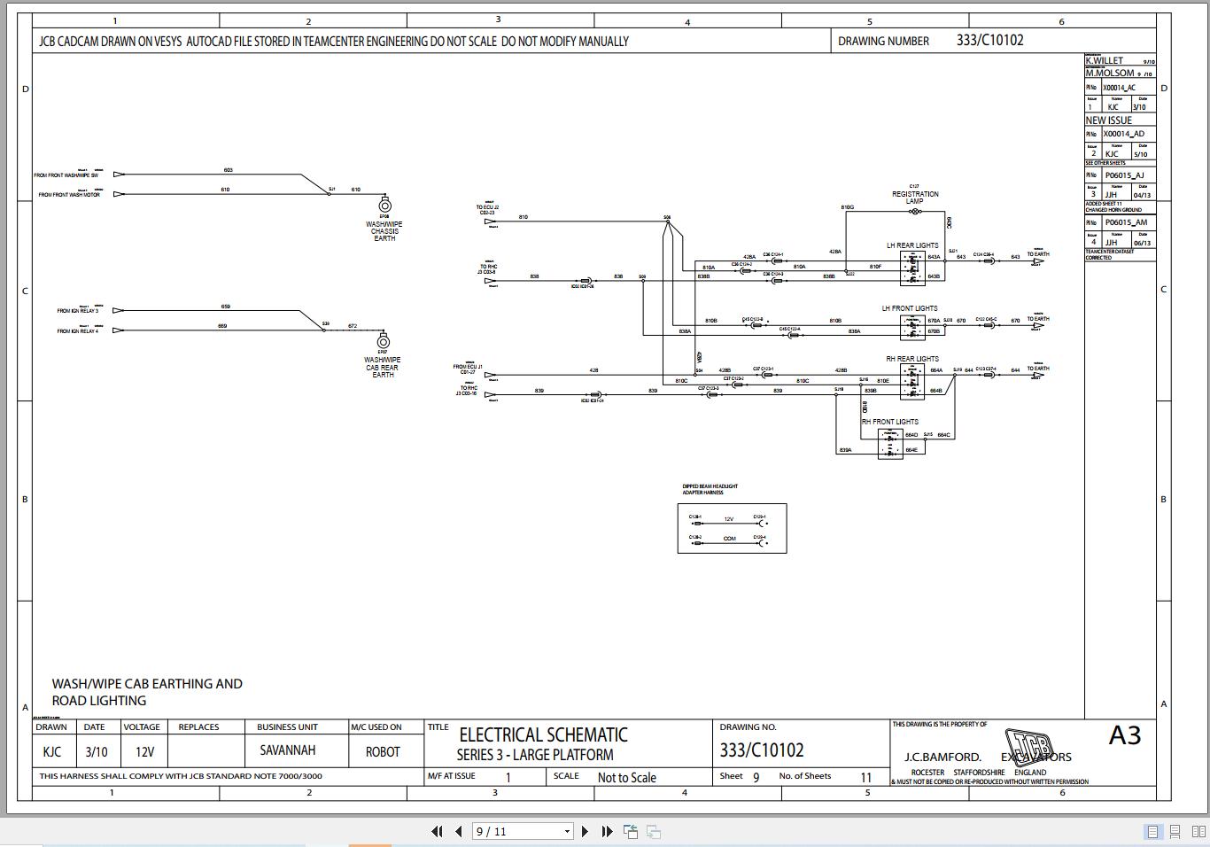 JCB Loader 260 T3 GE0 2010 2017 Electrical and Hydraulic Diagram (2)