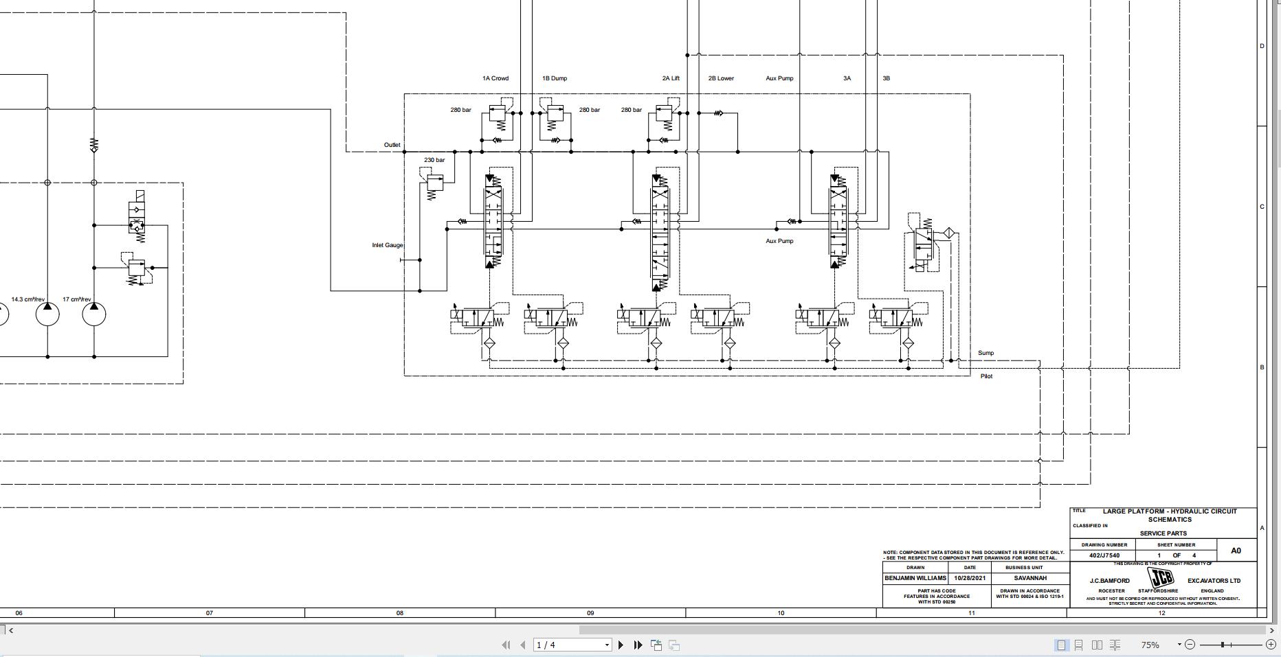 JCB Loader 270 NA T4F GE0 2021 2025 Electrical and Hydraulic Diagram (3)