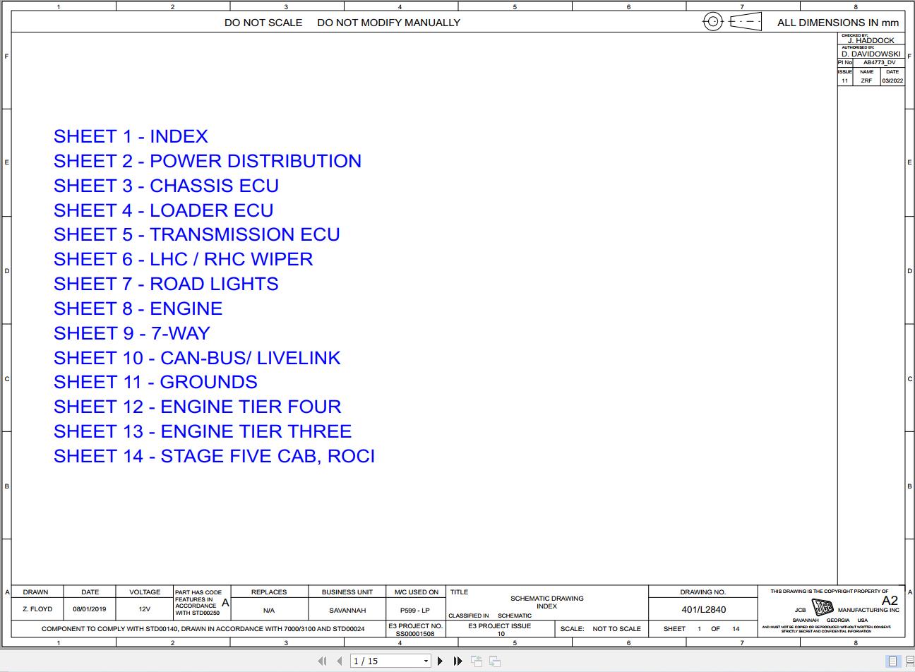 JCB Loader 270T ROW T3 GE0 2021 2025 Electrical and Hydraulic Diagram (1)