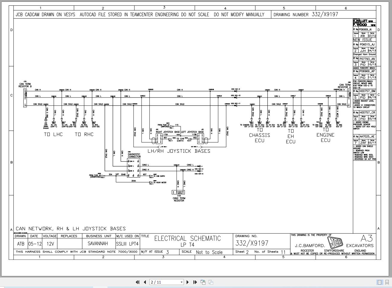 JCB Loader 280 T4F GE0 2013 2017 Electrical and Hydraulic Diagram (1)
